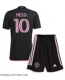 Günstige Inter Miami Lionel Messi #10 Auswärts Trikotsatzt Kinder 2024-25 Kurzarm (+ Kurze Hosen)